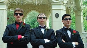 Adam Greenspan, far right, pictured with friends at Prom 2013