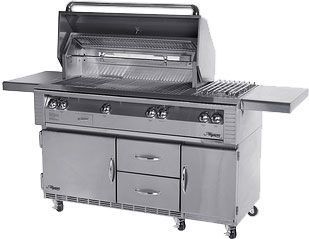 56" ALX2 Deluxe Grill on Refrigerated Cart