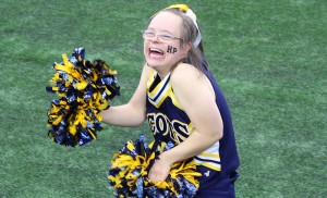 “I like cheering at the games.” - Sara “Happy” Waterman on her years of cheerleading, including currently for the Highland Park High School “Sparkling Scots.”