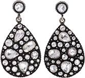 Yossi Harari earrings with rose cut diamonds