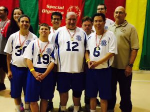 Bradley plays volleyball for the Special Olympics.