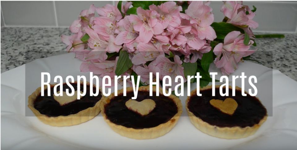 raspberry heart cookies